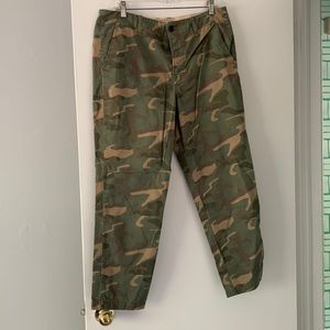 Madewell camo straight leg pants